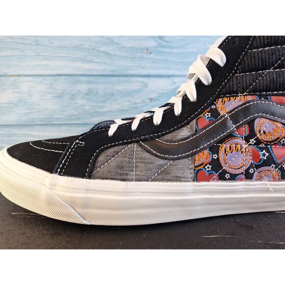 Vans Sk8-Hi Patchwork Denim Tartan Plaid Studded High Top Sneakers Men 11.5 main image 7
